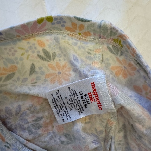 Magnetic me Floral Kids Long Sleeve Pajama Set with Ruffle Collar - Picture 6 of 7